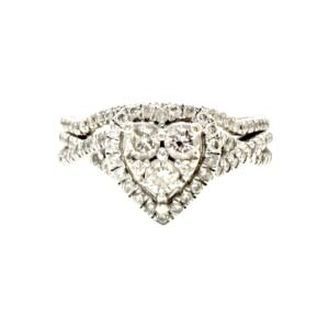 Diamond 0.50ct Duo Ring In 18K White Gold