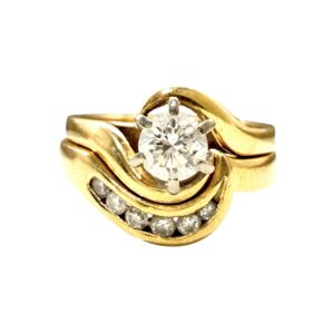 Diamond 0.60ct Duo Ring In 18K Yellow Gold