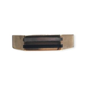 Men's Inlaid Ring in 9K Yellow Gold