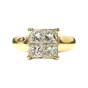 Diamond 0.65ct Ring In 18K Yellow Gold