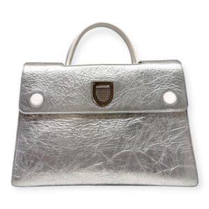 Christian Dior Silver Diorever Leather Bag
