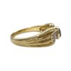 Diamond 0.02ct And Opal Ring In 18K Yellow Gold