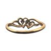 Diamond 0.02cts Heart Ring in 9k Yellow Gold