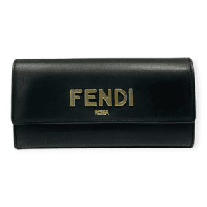 Fendi Vitello Kyoto Metal Wallet