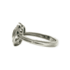 Emerald and Diamond 0.01cts Ring In 9K White Gold