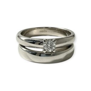Diamond 0.20ct Duo Rings in 950 Platinum