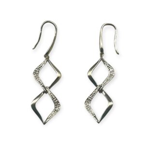 Diamond 0.01CT Earrings in 9K White Gold