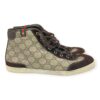 Gucci GG Supreme Canvas Suede Trimming High Top Shoes