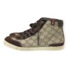 Gucci GG Supreme Canvas Suede Trimming High Top Shoes