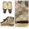 Gucci GG Supreme Canvas Suede Trimming High Top Shoes