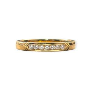 Diamond 0.14CT Ring in 18K Yellow Gold