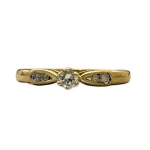 Diamond 0.15ct Ring in 9K Yellow Gold