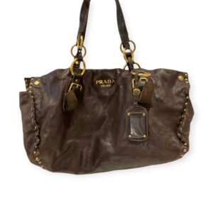 Prada Nappa Studded Aviator Shopping Tote
