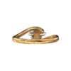Green Stone & Diamond 0.02ct Ring In 9K Yellow Gold