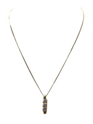 40cm Diamond 0.30ct Necklace In 18K Yellow Gold