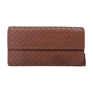 Bottega Veneta Dusty Rose Intrecciato Leather Long Wallet
