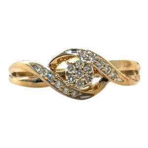 Diamond 0.10ct Ring In 9K Yellow Gold