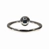 Blue Gem & 0.05ct Diamond Ring In 14K White Gold
