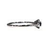 Blue Gem & 0.05ct Diamond Ring In 14K White Gold