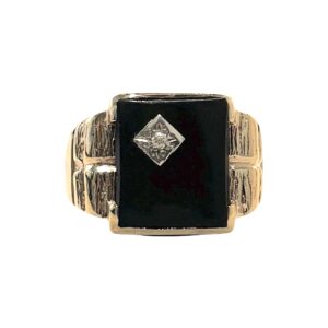 Diamond 0.01ct Ring in 9K Yellow Gold