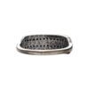 Diamond 0.05cts & Black Stone Ring in 9K White Gold