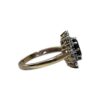 Diamond 0.05cts & Blue Gem Ring in 9K Yellow Gold