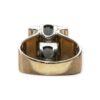 Cubic Zirconia & Green Gemstone Ring in 9K Yellow Gold
