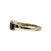Diamond 0.03cts Ring with Red Gem in 9K Yellow Gold