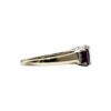 Diamond 0.03cts Ring with Red Gem in 9K Yellow Gold