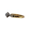 Diamond 0.08cts Ring with Blue Gem in 18K Yellow Gold