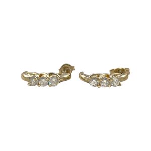 Diamond 0.30cts Stud Earrings In 18K Yellow Gold