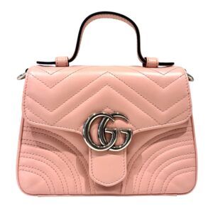 Gucci Matelasse Mini GG Marmont Top Handle Bag