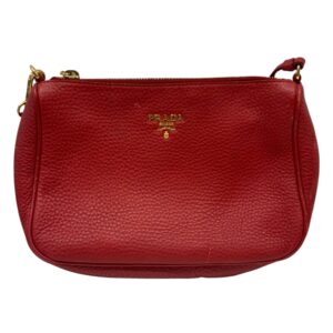Prada Rosso Vitello Danio Pochette Bag
