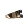 Cubic Zirconia & Green Gemstone Ring in 9K Yellow Gold