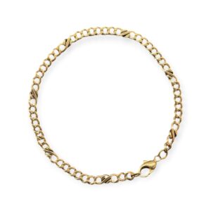 21cm Curb Chain Bracelet in 9K Yellow Gold