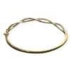 Diamond 0.25ctw Twisted Bangle in 9K Yellow Gold
